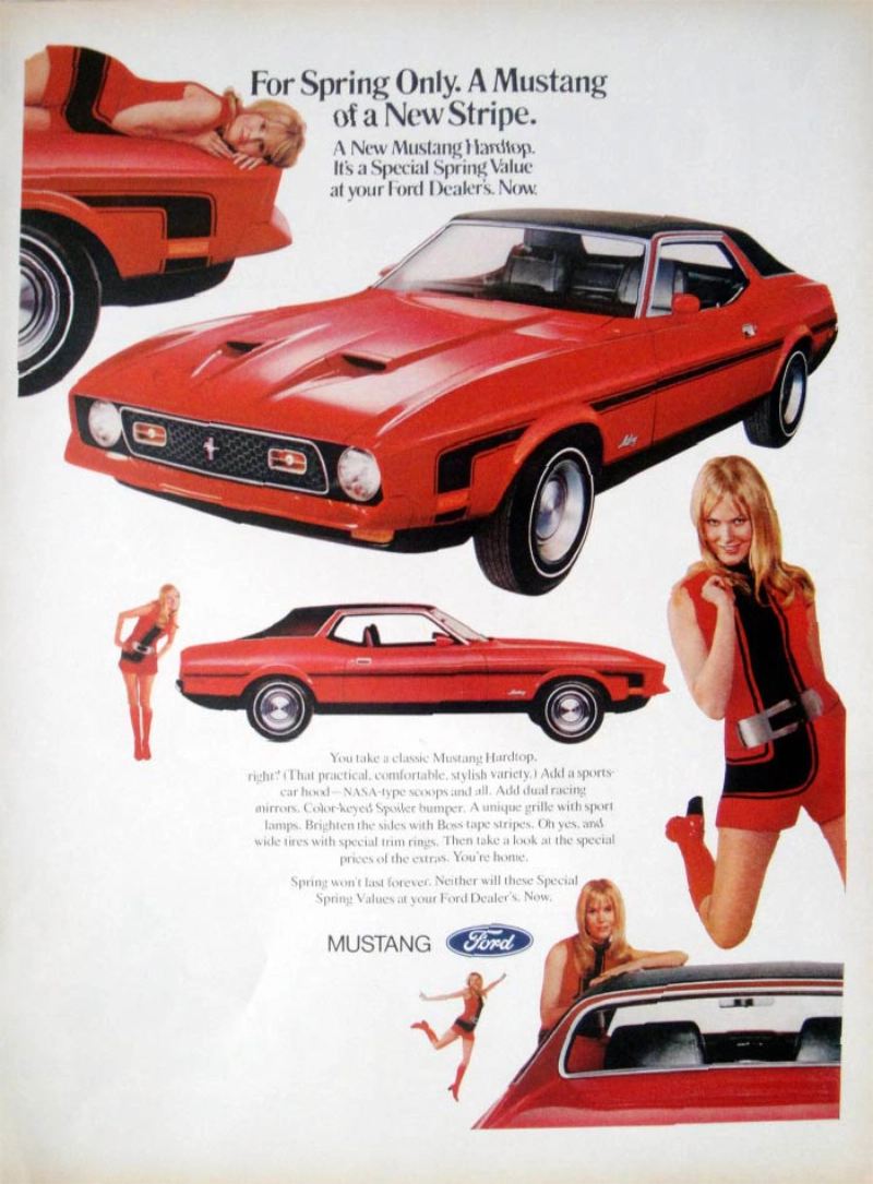 Ford Mustang vintage auto ad; Mustang of a new stripe Ford Mustang vintage auto ad; Mustang of a new stripe